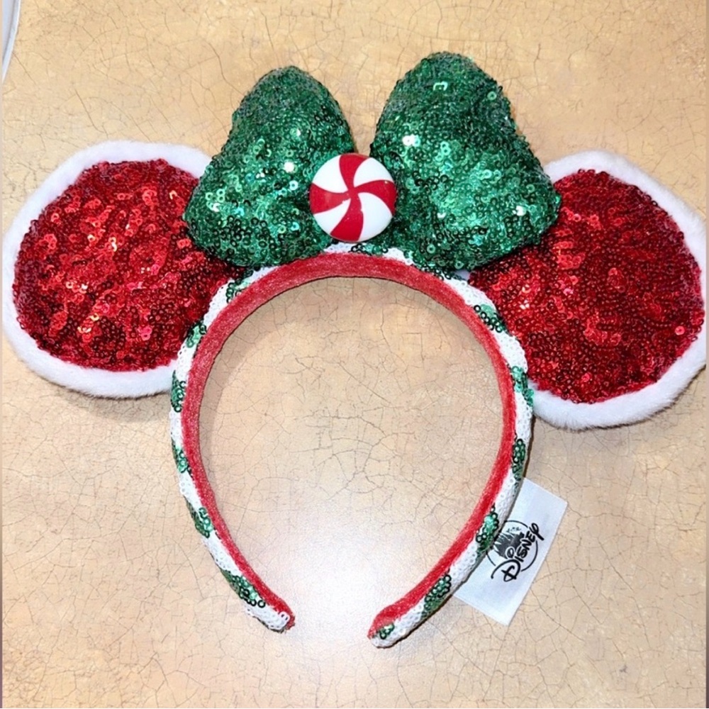Disney Red and Green Sequin Minnie Ears